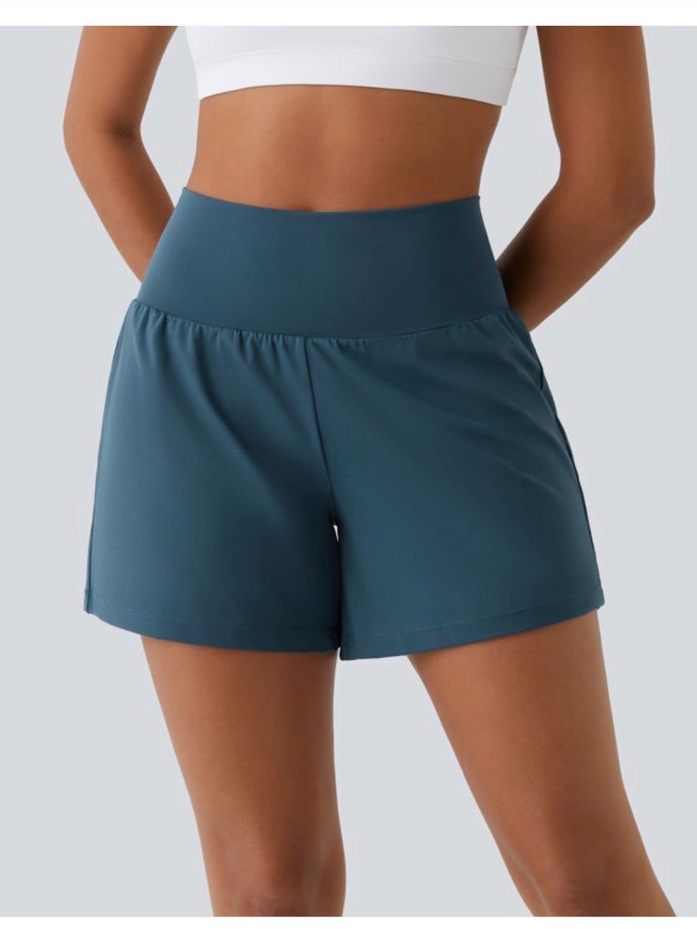 HALARA Softlyzero Airy 5 inch Navy High-Waist Athletic Shorts size L